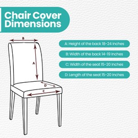 Printed High-Back Chair Covers for Dining Room Chairs – Spandex Stretch, Universal Armless Chair Protective Slipcover for Kitchen, Wedding, Party, Banquet & Hotel, Eye Floral - Grey, Pack of 6