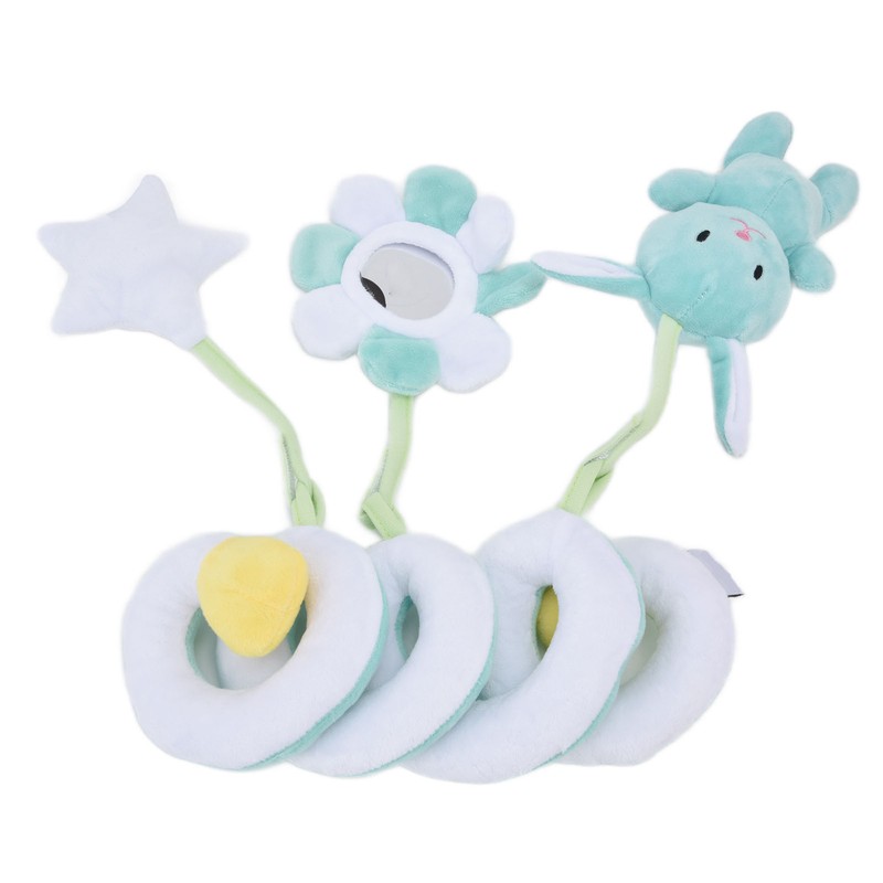 Baby Plush Animal Stroller Toys Spiral Activity Hanging Toys Ringing