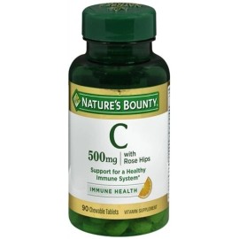 PINK SM Nature's Bounty Vitamin C Supplement with Rose Hips 500 mg, 90 ct
