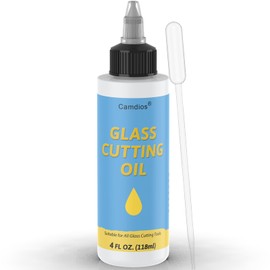 Glass Cutting Oil with Precision Application Top, Suitable for an Array of Glass Cutter and Glass Cutting Tools, 4 oz Premium Glass Cutting Oil for Glass Cutters/Tiles/Mirrors/Mosaic - by Camdios