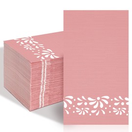 Janlaugh 200 Pack Cielito Lindo Party Paper Napkins Mexican Barro Disposable Hand Napkins Mexican Fiesta Paper Hand Towel for Cinco De Mayo Wedding Birthday Party Decorations (Pink,Modern Style)
