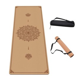 Esterilla de Yoga de Corcho Antideslizante de Primera Calidad, Gruesa y de Alta Calidad, Ideal para Ejercicios de Yoga, Pilates y Entrenamientos en ca
