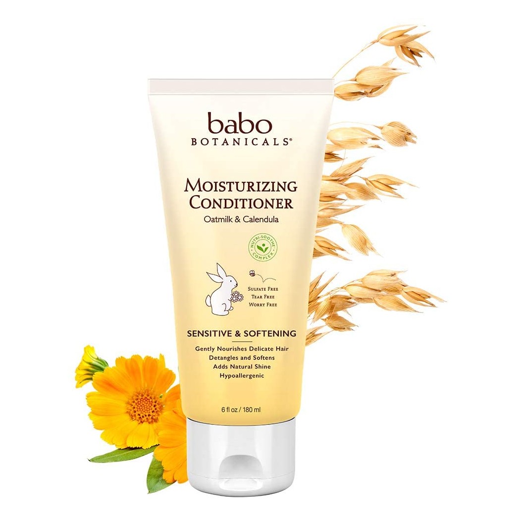 Babo Botanicals Moisturizing Baby Conditioner with Colloidal Oatmeal and Organic, calendula 6 Ounce