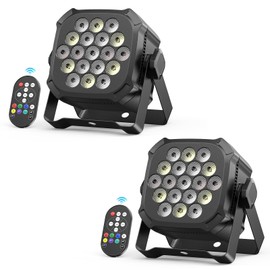 60W Par Light,19 LEDs DJ Party Lights with 4/8CH DMX & Sound Activated Control Stage Lighting for Indoor Outdoor Disco Birthday Wedding Concert Church Event Lights