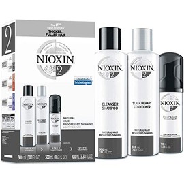 Nioxin Sistema 2 Kit de 3 pasos Anticada, Cabello Natural (shamp 300 ml  acond 300 ml  tratam 100 ml)                                                 
