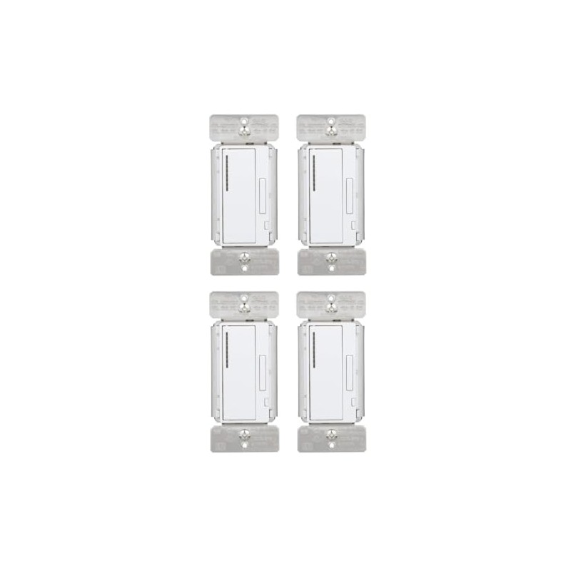(case of 4) Eaton Z-Wave Plus dimmer Sitch, White, Single