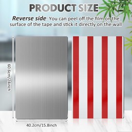 Gisafai 4 Pcs Stainless Steel Hand Dryer Wall Splash Guard 32 x 16 Inch Metal Stove Backsplash Protector for Wall with Ultra Strength Double Side Adhesive for Bathroom, Kitchen, Restroom