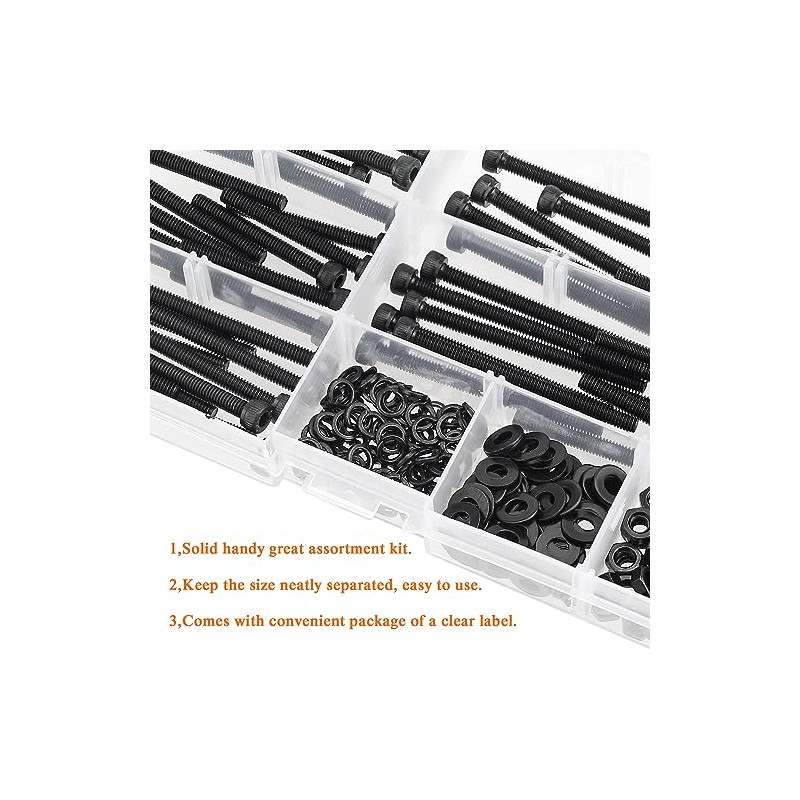 200 Pieces M4 x 30mm /35mm /40mm /45mm /50mm, Hex