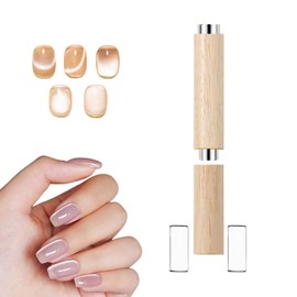 Dayinkes Wooden Handle Cat Eye Nail Magnet, Detachable Cat Eye Magnet, Adjustable Magnet for Cat Eye Gel Polish, Reusable Nail Art Design Tool for Manicure, For Nail Art Professionals &DIY Enthusiasts