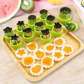 Mini-Ausstechformen-Set, 12-teilig, Mini-Gemüseschneiderformen, Mini-Kuchen, Obst, Kekse, Gebäck, Stempel, Form für Kinder, Back- und Nahrungsergänzungsmittel, Zubehör