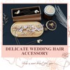 SPOKKI 5 Pcs Bridal Hair Accessories Set, Handmade Rhinestone Flower