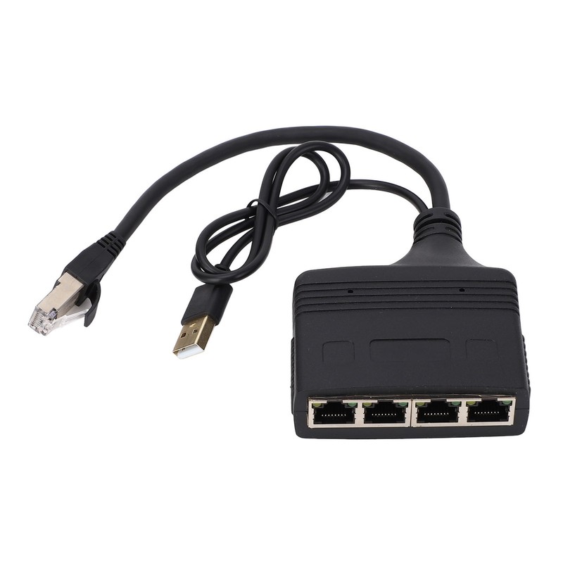 Gigabit Ethernet Splitter 1 in 4 Out 1000Mbps RJ45 Cable