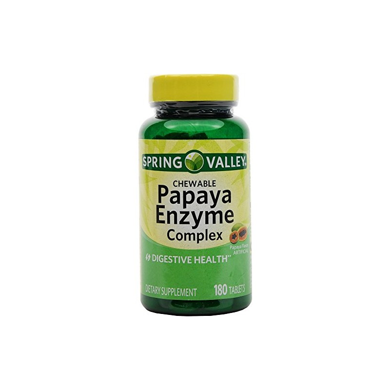 Spring Valley - Papaya Enzyme, 180 Chewable Tablets