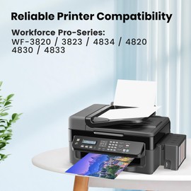 822XL Ink Cartridges Combo Pack Remanufactured Replacement for Epson 822XL Ink Cartridges for Epson 822 822XL Printer Ink Epson for Workforce Pro WF-3820 WF-3823 WF-4820 WF-4830 Printer（5 Pack，822XL）