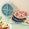 Wisnewth Silicone Waffle Pan Set (2 PSC), 17cm Round Non-Stick
