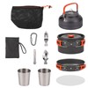 Takeda Corporation CPCST-13 Outdoor Cookware Set, Black, 7.1 x 7.1