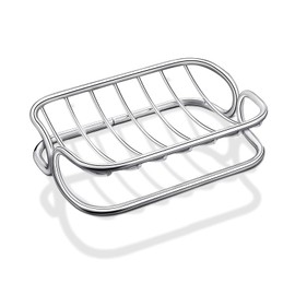 Patelai Soap Dish Stainless Steel Bathroom Bar Soap Holder for Shower Rust Proof Metal Self Draining Sponge Shelf Tray for Kitchen Sink