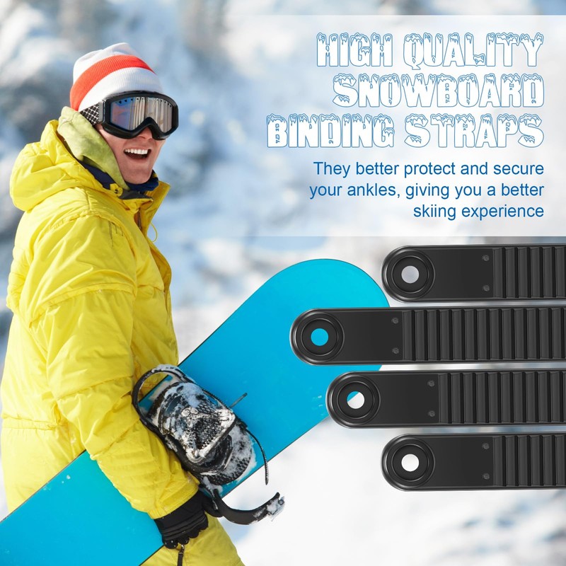 Knitgrip 12 Pcs Snowboard Ankle Ladder Strap Binding 7.8 x