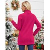 Luranee Womens Long Sleeve Tunic Tops Turtle Neck Sweater Light