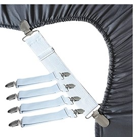 RayTour Sheet Straps Bed Sheet Keeper Holder for Corners Sheet Stays Suspender Clips Fitted Sheet Holder Clips Garters Fasteners Mattress Clamps