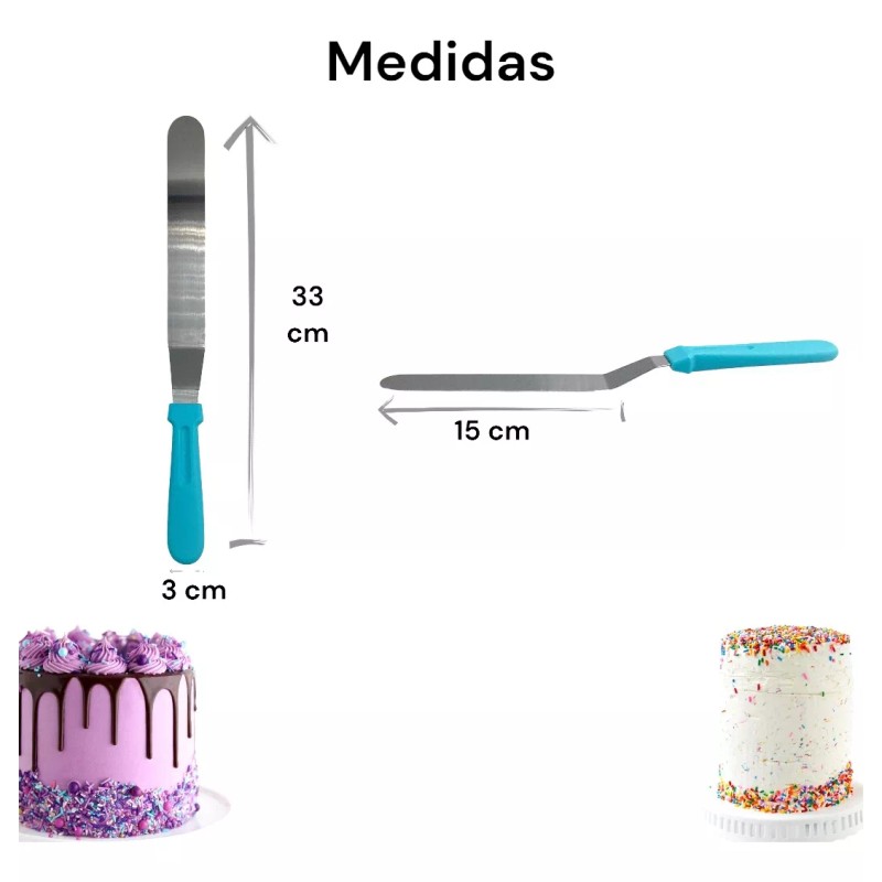 A4f Solutions Espatula Alisador Pasteles Repostería Acero Inoxidable 1pz