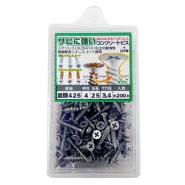 Osato Rust Resistant Concrete Screws Plates, 200 Count (544-005) 4 x 25