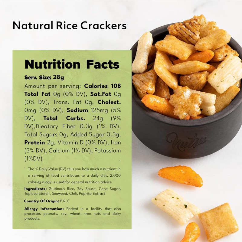 NUTS U.S. - Oriental Rice Crackers | No Artificial Colors