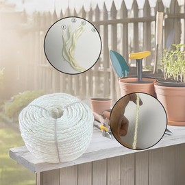 HTJZWG Sisal Rope for Cat Scratching Post and Cat Scratcher Repair,1/6 Inch (4mm) Thick, 164ft (50m) for Cat Tree and Decorative Furniture