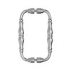 BRIXWELL Shower Door Handle Back to Back Mount, Satin Chrome