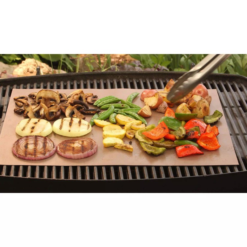 Yoshi, 2 Pack Copper Infused Grill & Bake Mats, Reusable