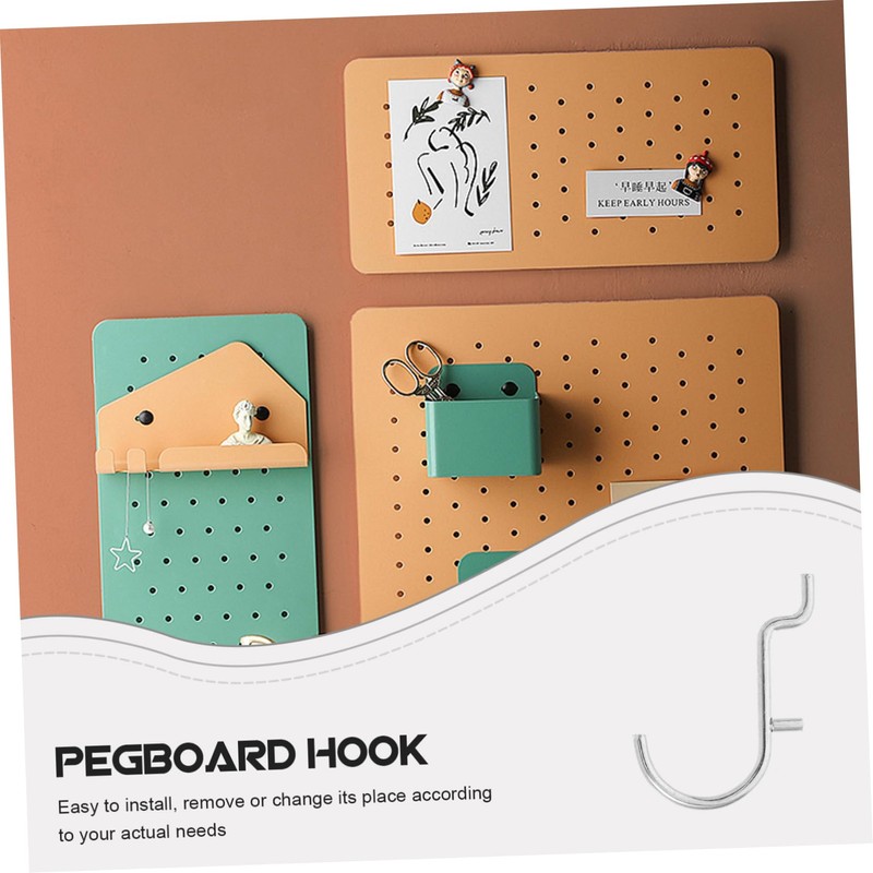 Operitacx 10pcs Heavy Duty Metal Pegboard Hooks Durable Storage Hooks
