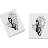2 x 45mm 'Musical Heart' Erasers/Rubbers (ER00009252)