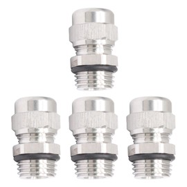 Biaungdo 4 Pack NPT 1/4" Cable Gland Waterproof, Stainless Steel Cable Connectors Wire Glands Joints, Adjustable 3-6.5 mm