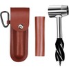 Manual Auger Drill, Woodworking Hand Drill with Holster, Multi-Purpose Survival
