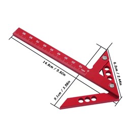 Centre Measuring Tool, 45° 90° Angle Line Gauge, Measuring Tool, Carpenter's Ruler, Portable Centre Finder, Centring Gauge, Woodworking Marking for Woodworking Measurement, Drawing, Measuring Tools