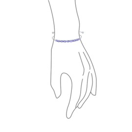 3.89 CTW Lavender Genuine Gemstone 6x4mm Oval Cut Light Purple Tanzanite Bolo Tennis Bracelet For Women .925 Sterling Silver Adjustable Slide