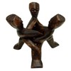 African Heritage Collection Three-Head Unity Carving (Black/Brown) - Made in
