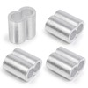 Jamiikury 4pcs M12 Aluminum Cable Crimps, Crimping Loop Sleeve Wire