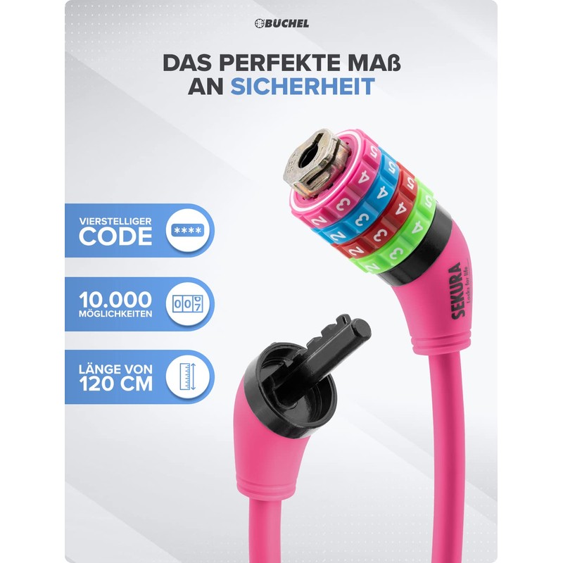 Büchel Sekura Children's Combination Lock 120 cm with Coloured Cover