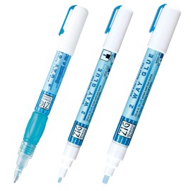 Kuretake Zig 2 Way Glue 3 Pens Set, AP-Certified, Adhesive for Kids, Artists, Crafters, Perfect for Scrapbooking, Craft, Card Making, Foil Calligraphy, Made in Japan…