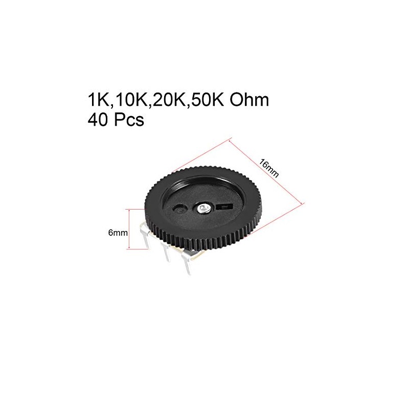 sourcing map Control Wheel Potentiometer for Audio Stereo Volume Switch