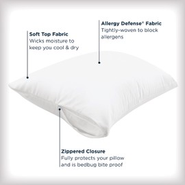 AllerEase Maximum Pillow Protectors, Standard/Queen, 4 Pack