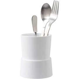 OHE Cutlery Case, White, Approx. 4.5 x 3.7 inches (11.5 x 9.5 cm), Smart Home II, Kitchen, Compact, Simple, Made in Japan, Approx. Length 4.5 x Width 3.7 x Height 3.7 inches (11.5 x 9.5 x 9.5 cm)