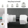 DODUOS 44-Piece Cable Gland Set IP68 Waterproof Closure Cable Screw
