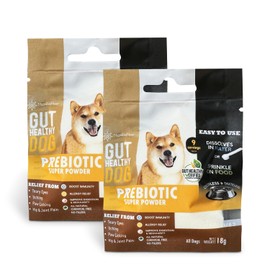 Gut Healthy Dog Prebiotic Super Powder Starter Kit - 2 Pack - Digestive Health Supplement for Dogs - Supports Gut Microbiome - Made in USA
