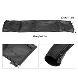 Atyhao Armrest Handle for Baby Pram Handles Universal Lid Dust Cover PU Leather Black with Zipper