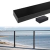 Muzata 8ft Black Aluminum Cable Railing Handrail Rectangular HL10