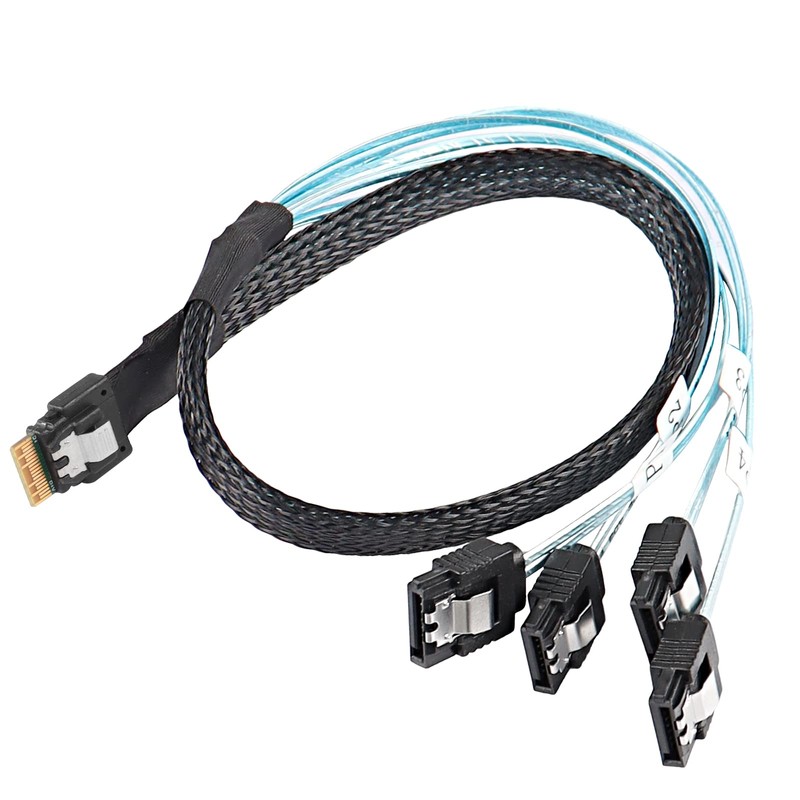 XMSJSIY Slimline SAS 4.0 SFF-8654 4i 38 Pin Host to