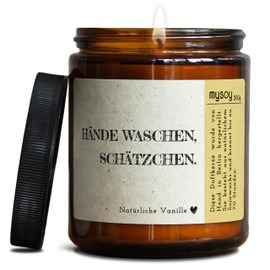 Bad Dekoration Duftkerze mit Spruch | Handgemacht aus Sojawachs | In Geschenkbox | Nachhaltiges Geburtstagsgeschenk | Lustige Gast Geschenk Idee | Freunde BFF, Mama, Kollegen |Vanille