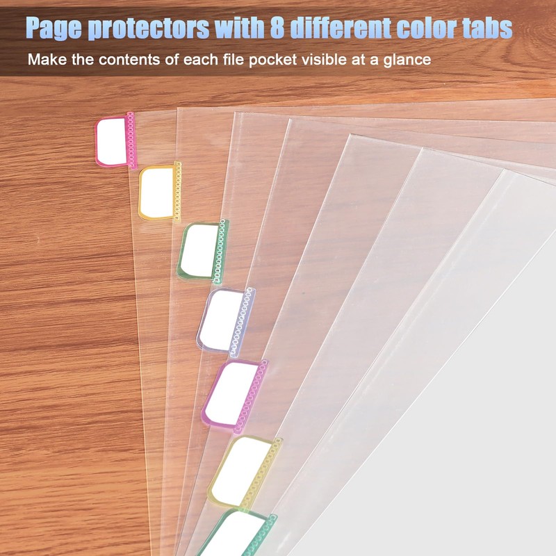 HABGP 24Pcs/3 Set Clear Sheet Protectors for 3 Ring Binder